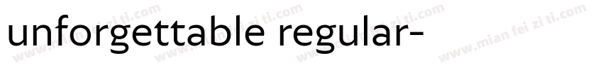 unforgettable regular字体转换